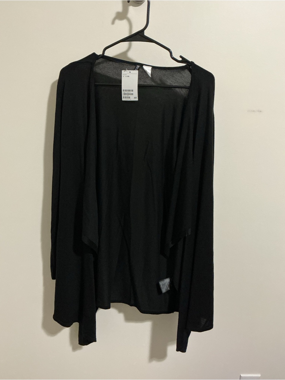 New! H&M Essential Black Lightweight Open Cardigan Layering Office business